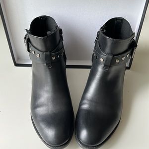 Geox Genuine Leather Faux Fur Lined Booties